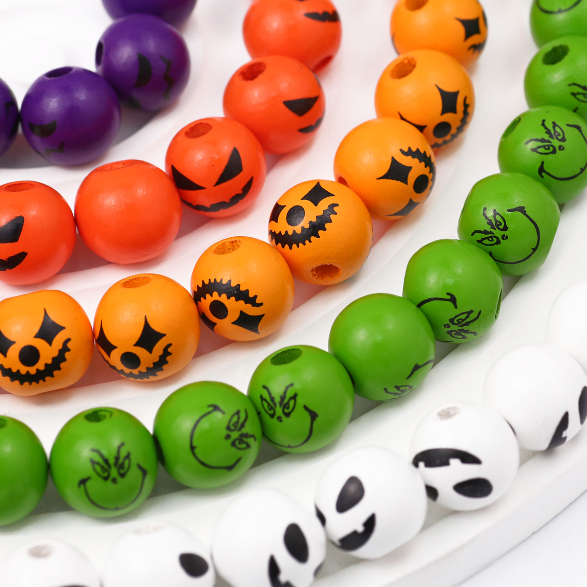 Jewelry Making Ideas With Beads - Идеи на Хэллоуин, 16 мм, зеленые