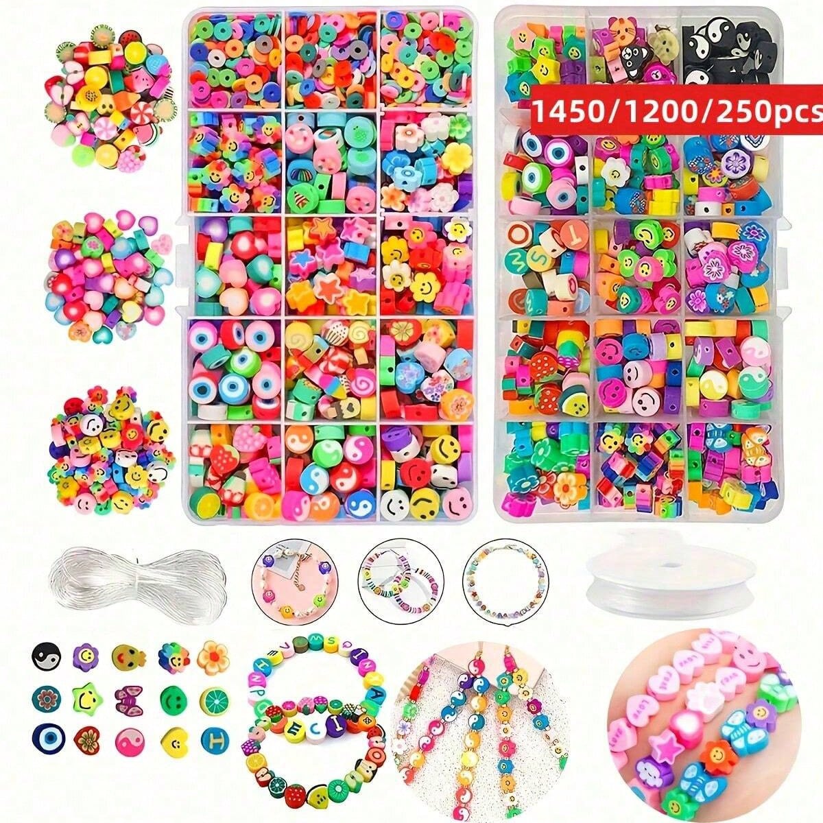 Jewelry Making Organizer - Набор из 1450/1200/250 бусин из полимерной
