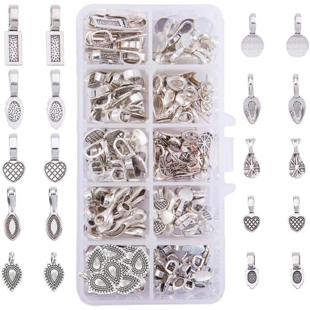 Jewelry Making Glue - 200 шт., 10 стилей, тибетский серебряный