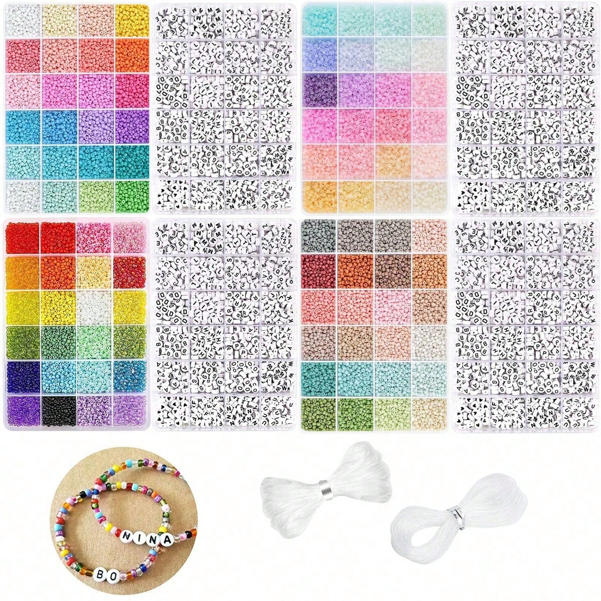 5760 шт. бисера 3 мм в коробке – обзор и цена Jewelry Making Kit For Kids