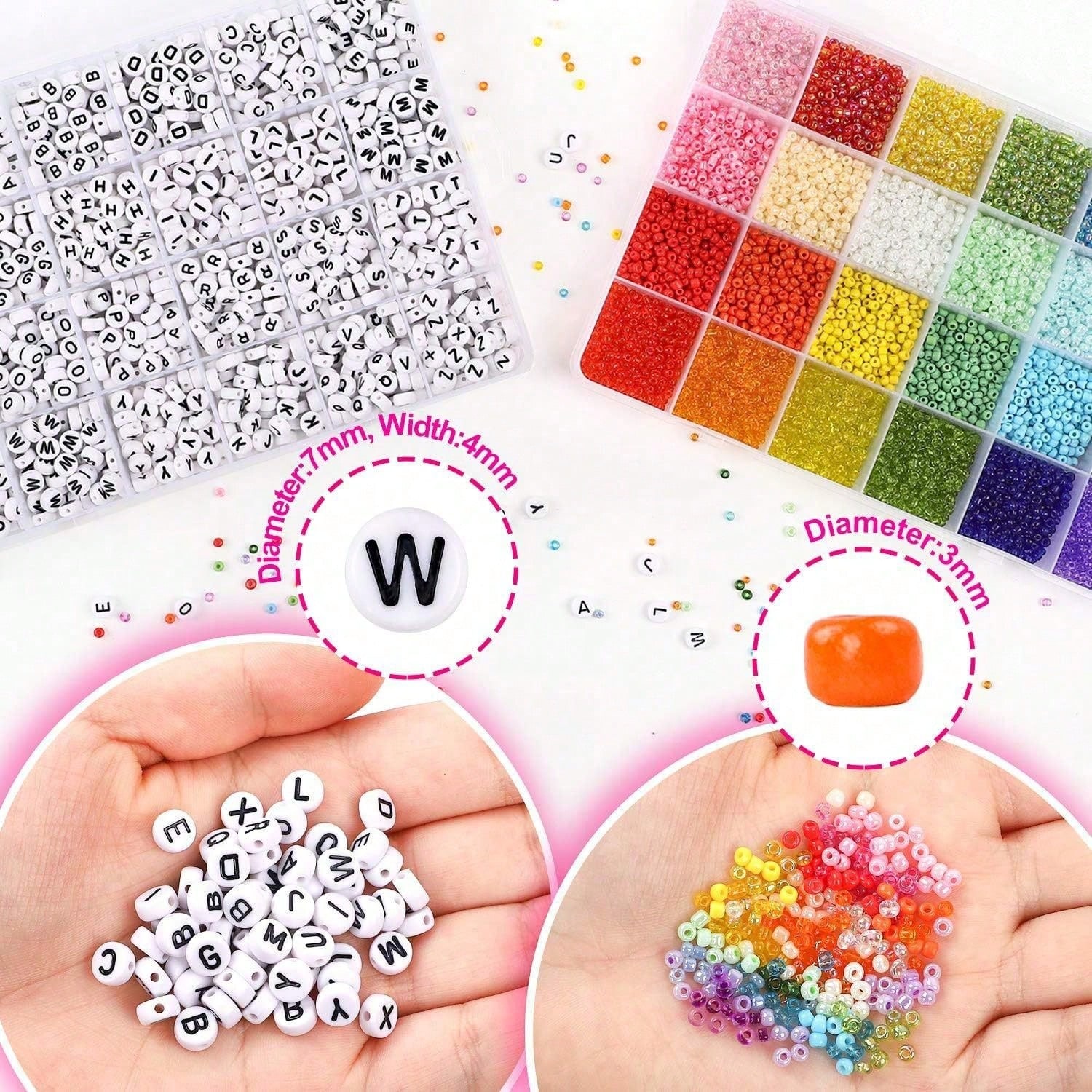 5760 шт. бисера 3 мм в коробке – обзор и цена Jewelry Making Kit For Kids