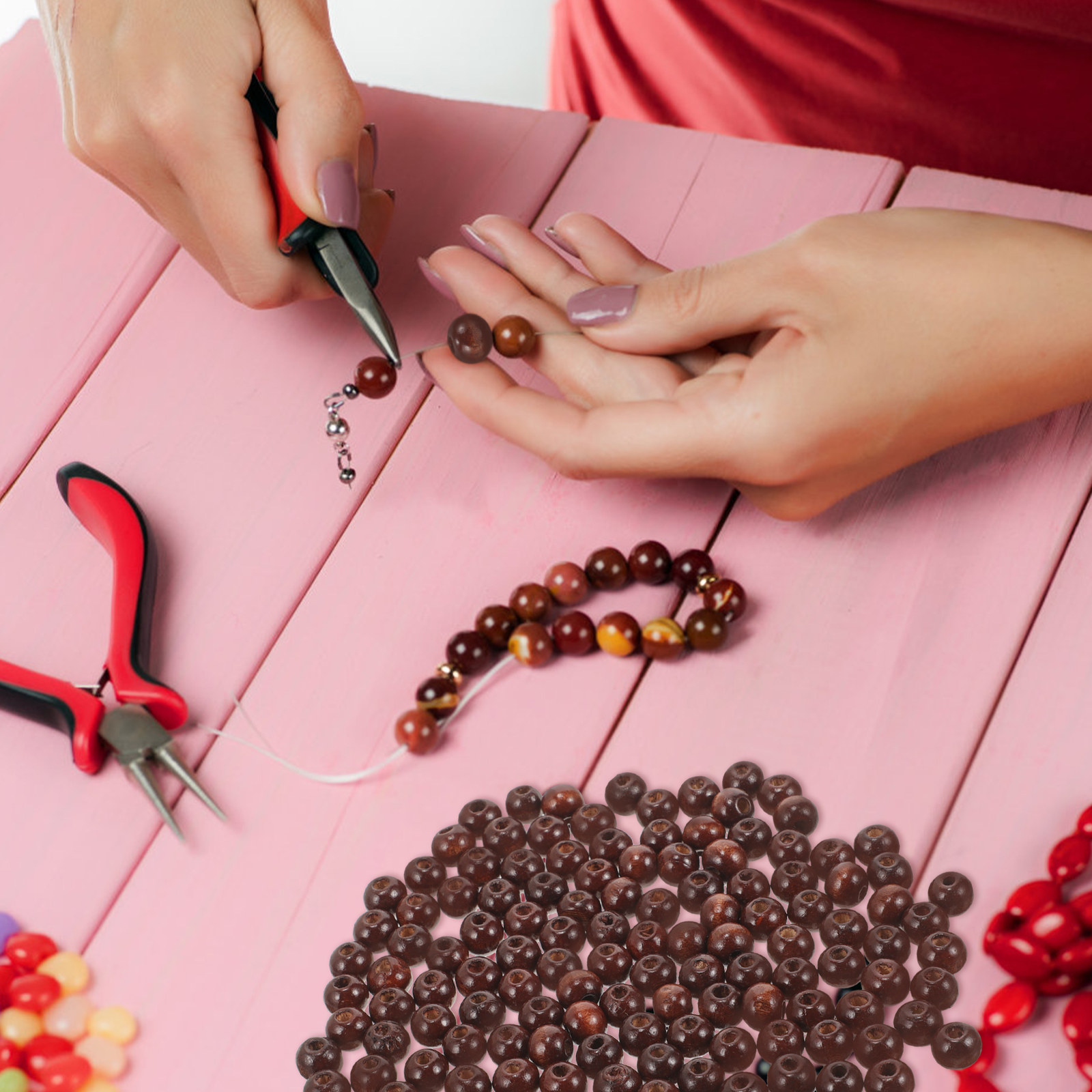 500 шт. деревянных бусин для р – обзор и цена Jewelry Making Ideas With Beads