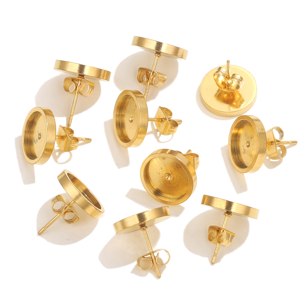 10 шт., золотые серьги-гвоздик – обзор и цена Jewelry Making With Resin